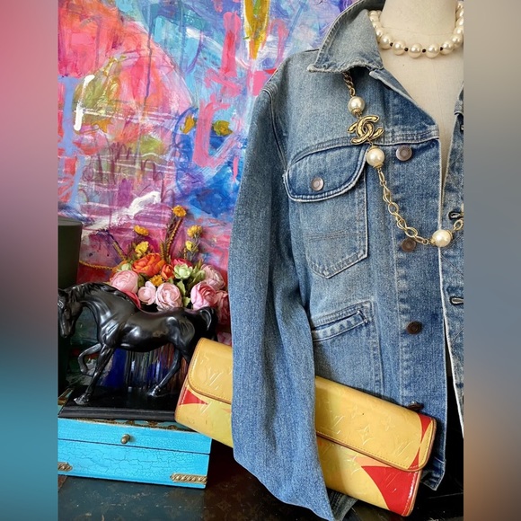 Rare Vintage LOUIS VUITTON 2000 Vernis Leather CLUTCH Handbag Designer Purse LV - Picture 3 of 13